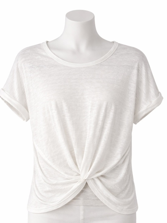 Banana Republic Tops - NWT Banana Republic Women’s Short Sleeve Twist-Front European Flax Linen Tee
